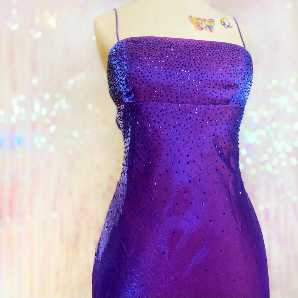 Y2K vintage beaded prom dress